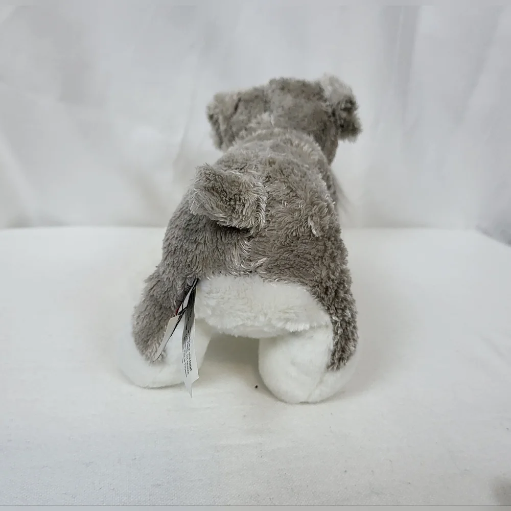Ganz Webkinz White‎ Gray Schnauzer Dog Stuffed Plush Toy Collectible 10